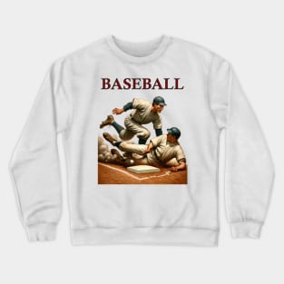 Vintage Baseball Poster Crewneck Sweatshirt